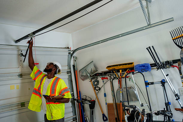 Professional Garage Door Panel Replacement technician working in Longbranch, WA